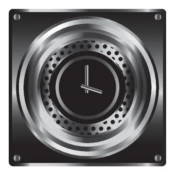 Clock Button Illustrazione stock
