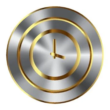 Clock Button Stock Illustration