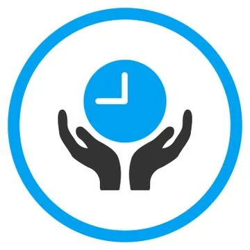 Clock Care Rounded Icon Stock Illustration