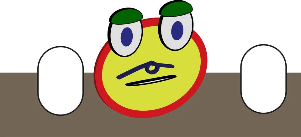 Clock cartoon on table Stock Illustration