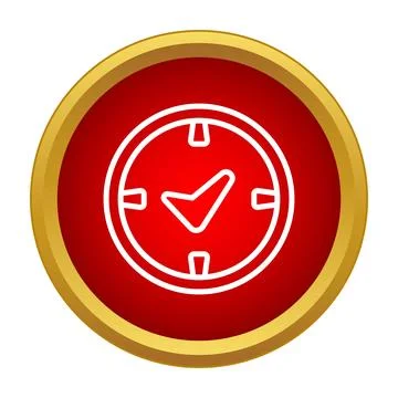 Clock with checkmark icon symbolizing time management completion Stock Illustration