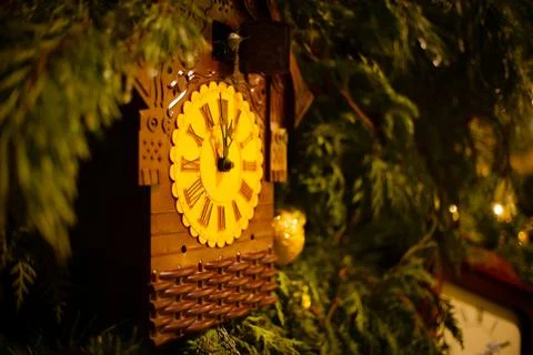 The clock on the Christmas tree Photos