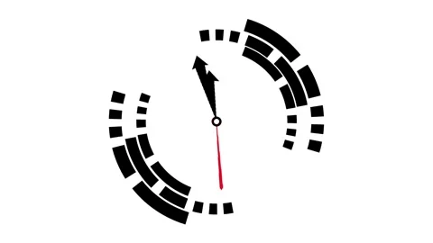 Clock circle black animation Stock Footage 312938424