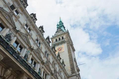 Clock civic tower Stock Photos