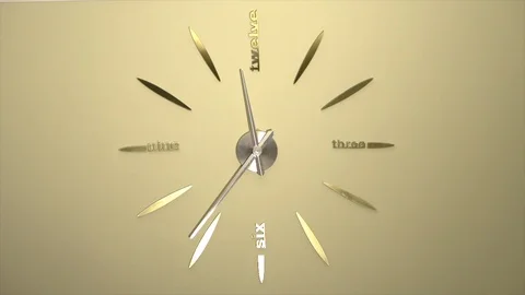 Clock. Clock hands quickly go through the whole dial. Video stock 120424734