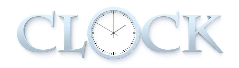 Clock A clock in the o of the word clock Copyright: xZoonar.com/magannx 81... Foto stock