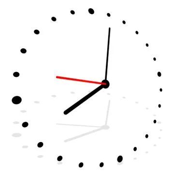 Clock, clock vector isolated on white. eps 10. Stock Illustration