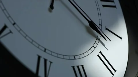 Clock Close-up Ticking Hands Rapid Time Urgency Concept Stock Footage 319612109