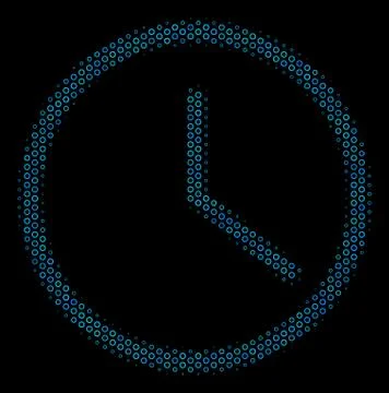 Clock Collage Icon of Halftone Spheres イラスト素材