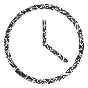 Clock Collage of Triangles Illustrazione stock