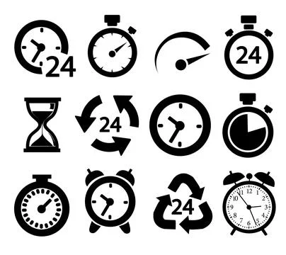 Clock collection vector illustration Stock Illustration