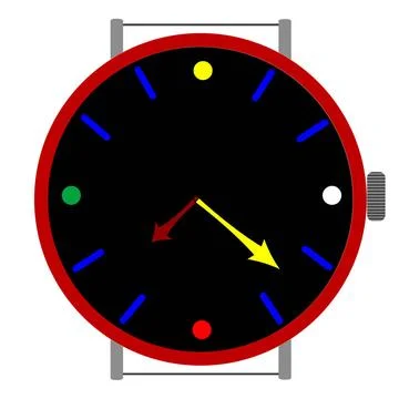 Clock in colors clock in colors, vector art illustration, more clocks in m... Stock Photos