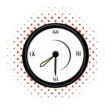 Clock comics icon Stock Illustration