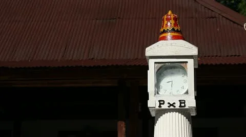 Clock on the complex burial Indonesian kings Stock Footage 22292760