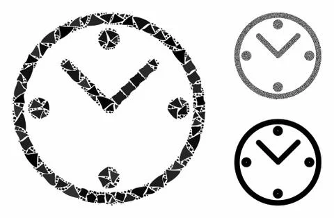 Clock Composition Icon of Tremulant Elements Stockillustratie