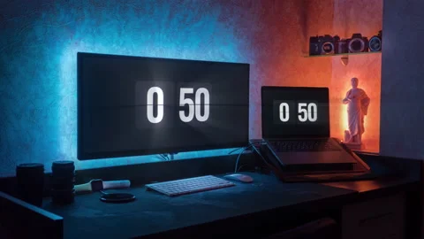 Clock, computer, accelerated time 库存影片 131092979