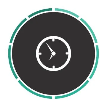 Clock computer symbol イラスト素材
