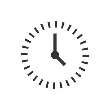 Clock countdown icon in flat style. Time chronometer vector illustration on w イラスト素材