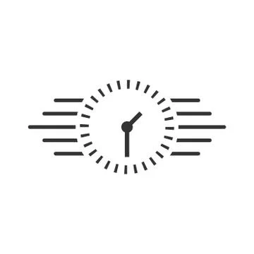 Clock countdown icon in flat style. Time chronometer vector illustration on w Stockillustratie