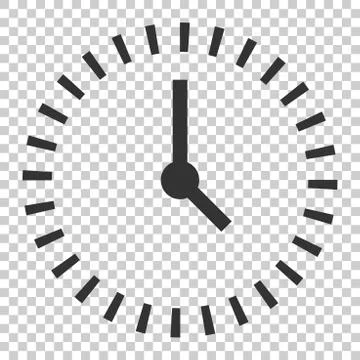 Clock countdown icon in flat style. Time chronometer vector illustration on i 스톡 일러스트