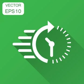 Clock countdown icon in flat style. Time chronometer vector illustration with Stockillustratie