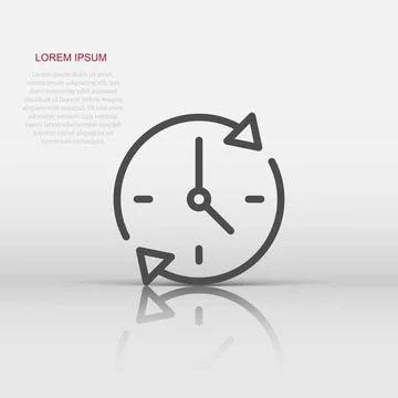 Clock countdown icon in flat style. Time chronometer vector illustration on.. イラスト素材