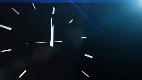Clock Countdown Ticking Midnight 20 seconds with black background Stock Footage 97875837