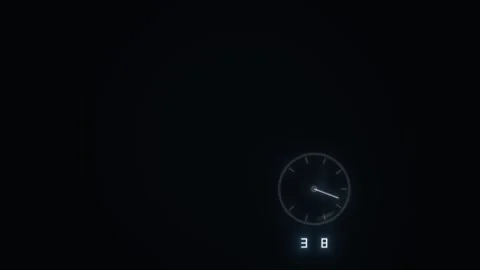 Clock countdown timer with a digital display Stock Footage 338399781
