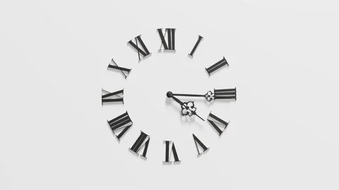 Clock Counting 24 Hour Stock Footage