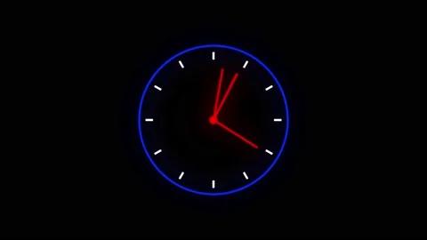 Clock Counting Down 1 Hour. Clock with moving arrows. Stock Footage 200963507