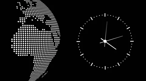 Clock counting down 12 hours over 30 seconds. Time lapse. Stock Footage 49909816