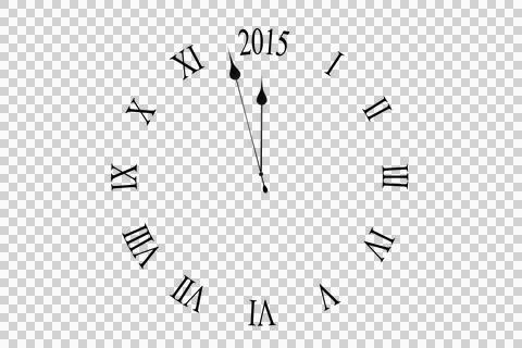 Clock counting down to midnight Foto stock