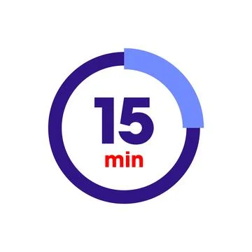 Clock Counting Down to Minutes Vector Template 스톡 일러스트