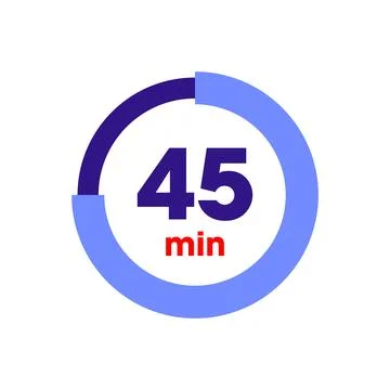 Clock Counting Down to Minutes Vector Template Stock Illustration