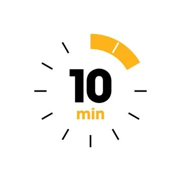 Clock Counting Down to Minutes Vector Template 스톡 일러스트