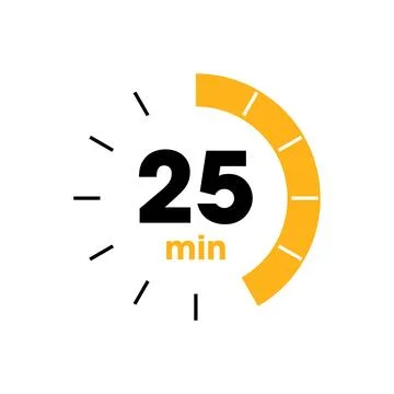 Clock Counting Down to Minutes Vector Template Stock Illustration