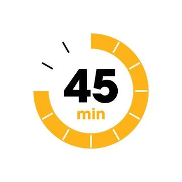 Clock Counting Down to Minutes Vector Template Stock Illustration
