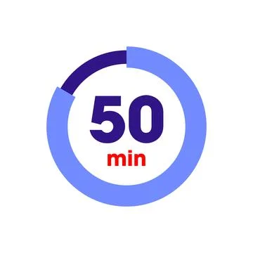 Clock Counting Down to Minutes Vector Template 스톡 일러스트