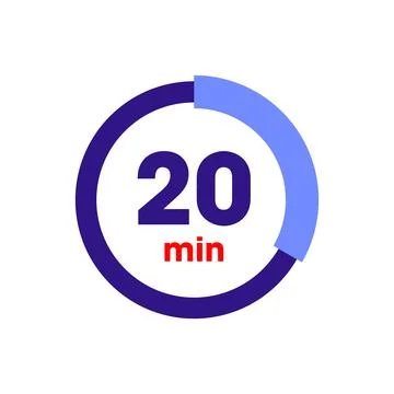 Clock Counting Down to Minutes Vector Template Stock Illustration