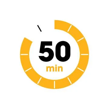 Clock Counting Down to Minutes Vector Template Stock Illustration