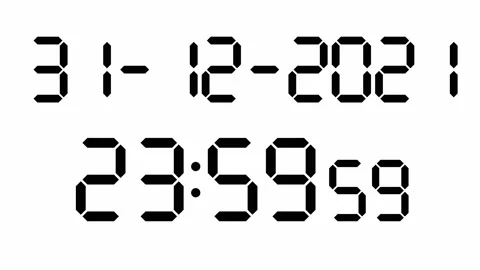 Clock counts down ten seconds until the New Year 2022 스톡 동영상 164625601