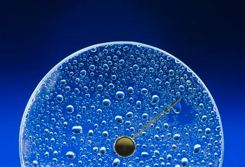 Clock cover with pointer and drops Stock Illustration