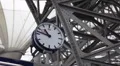 Clock DB German Railway Main Central Station Dresden Hauptbahnhof Historic Roof HD Footage
