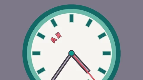 The clock demonstrates the movement of its hands in relation to time. Each frame 動画素材 341563648