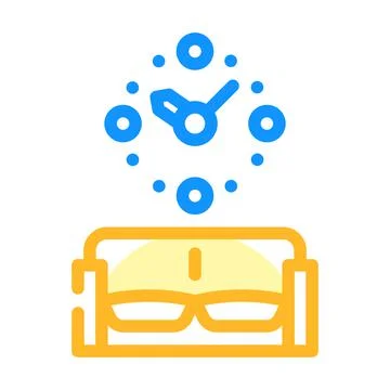 Clock design tool on wall color icon vector illustration Stock Illustration