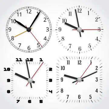Clock design vector Stock Illustration