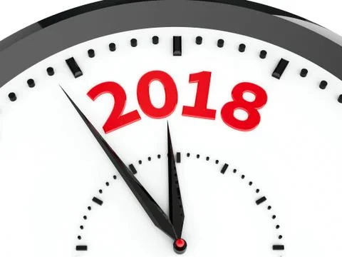 Clock dial 2018 Illustrazione stock