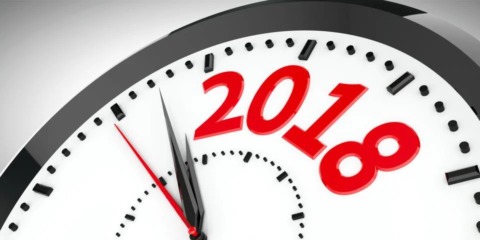 Clock dial 2018 Illustrazione stock