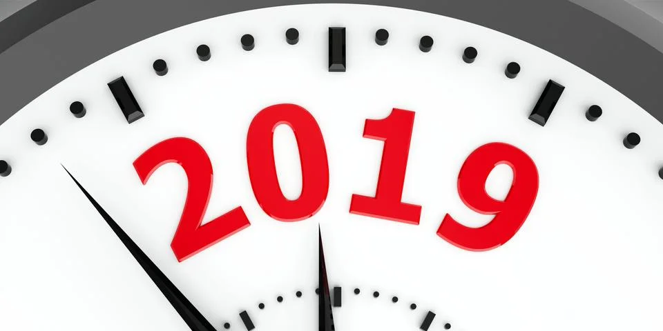 Clock dial 2019 Stock Illustration