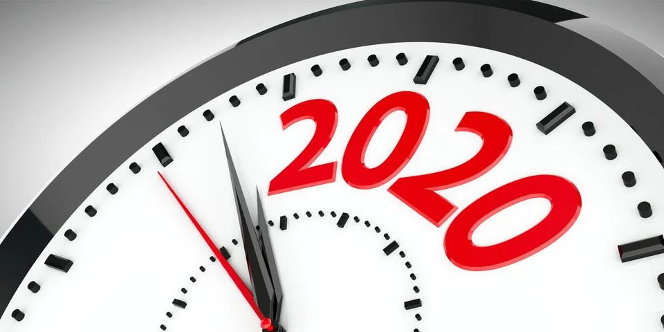 Clock dial 2020 #4 Stock Illustration